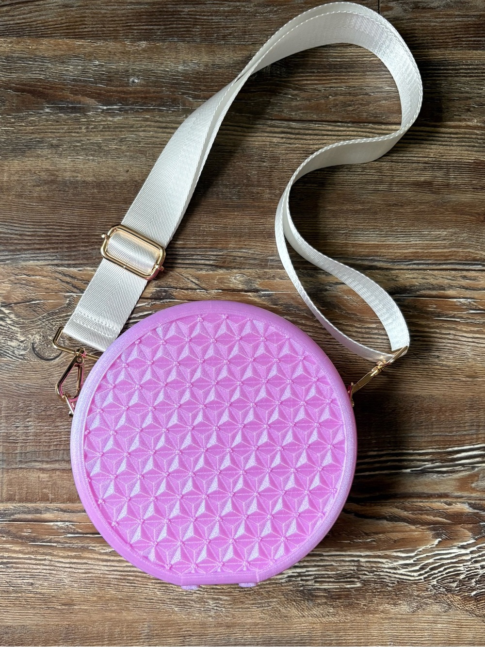 Disney Spaceship Earth Epcot Shimmer Lavender Crossbody Bag